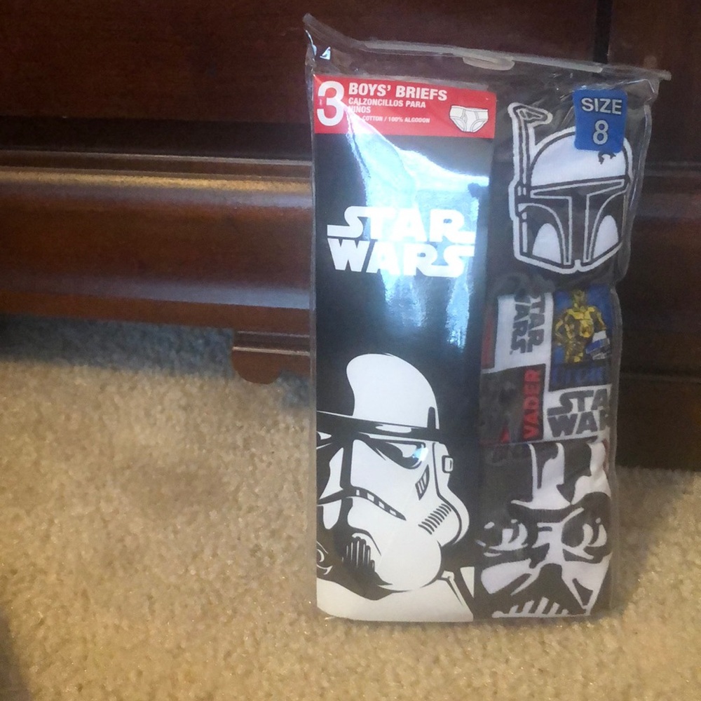 Brand New Star Wars Underwear 3 pk Boys’ Briefs